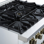 Forno Galiano 30" White French Door Freestanding Gas Range (4.32 Cu. Ft.) - FFSGS6444-30WHT