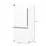 Forno Milano 31" 17.2 Cu.Ft. White Bottom Freezer Refrigerator with Right Swing Door - FFFFD1786-31WHT