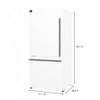 Forno Milano 31" 17.2 Cu.Ft. White Bottom Freezer Refrigerator with Right Swing Door - FFFFD1786-31WHT