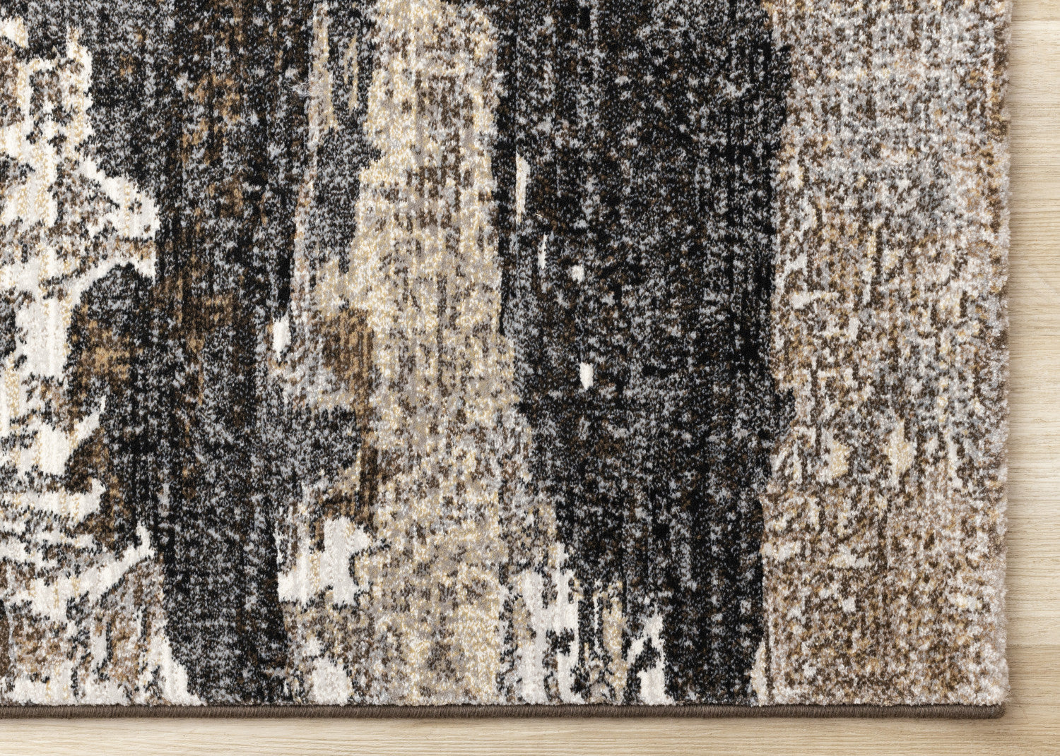 Allure Modern Dark Area Rug - 8' X 11' - Black/Brown