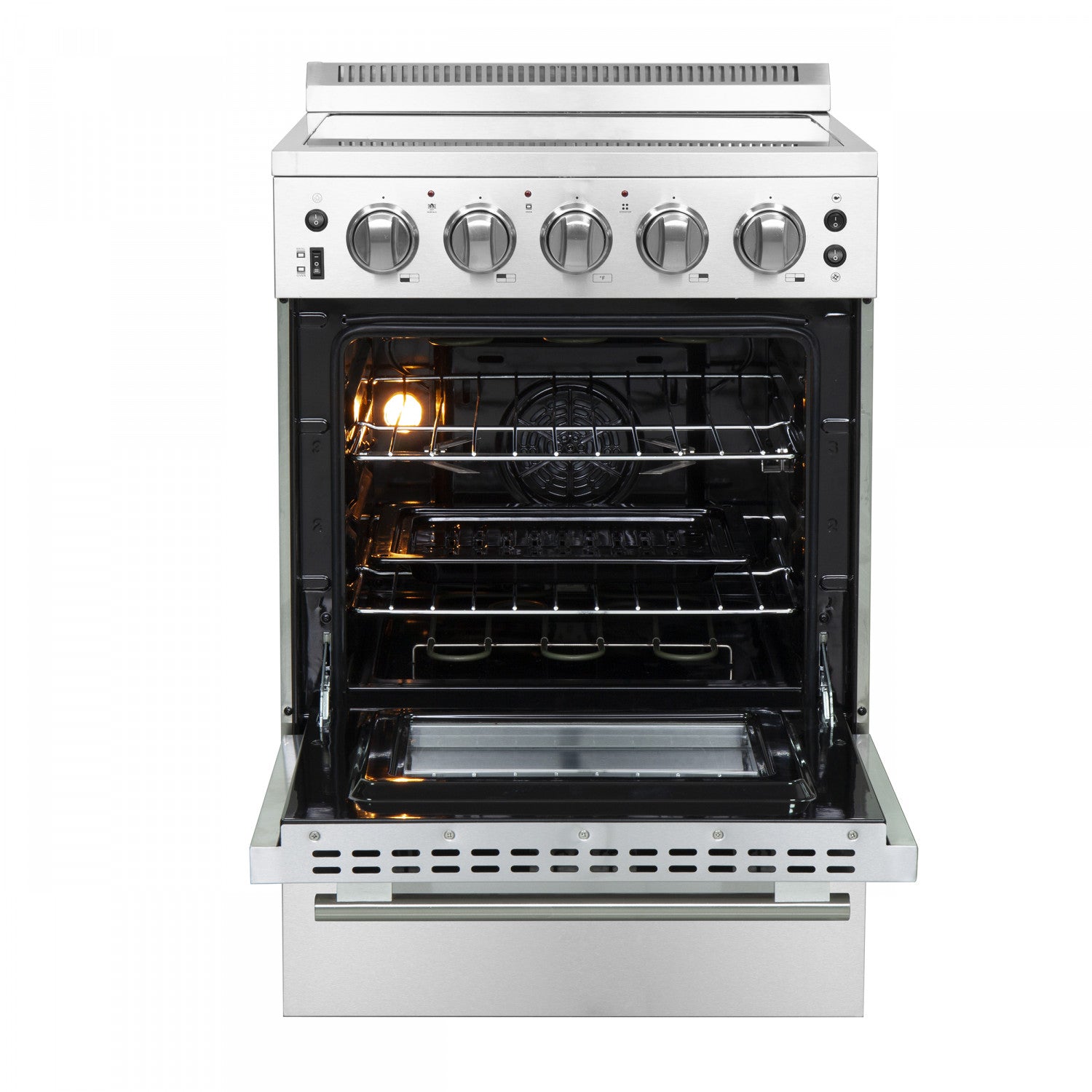 Forno Loiano 24" Stainless Steel Freestanding Electric Range (2.3 Cu. Ft.) - FFSEL6099-24