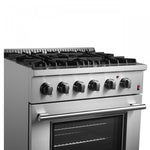 Forno Marco 30" Stainless Steel Dual Fuel Range with True Convection (4.32 Cu. Ft.) - FFSGS6197-30