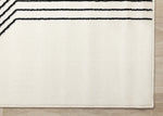 Functional Modern Soundwaves Area Rug - 5' X 8' - White/Black
