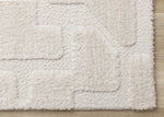 Luxury Plush Textured Shapes Area Rug - 5' X 8' - Cream