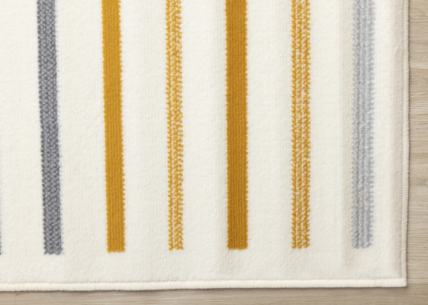 Functional Modern Curves Area Rug - 7' X 10' - Cream/Yellow