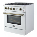 Forno Marco 30" White Freestanding Gas Range (4.32 Cu. Ft.) - FFSGS6277-30WHT