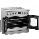 Forno Torino Stainless Steel 36" True Convection Induction Range with Air Fry and Air Sous Vide (5.36 Cu. Ft.) - FFSIN0950-36