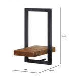 Bayan Metal Frame Wall Box V - Teak