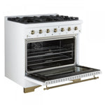 Forno Antico 36" White Dual Fuel Range (4.5 Cu. Ft.) - FFSGS6113-36WHT