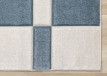 Finley Modern Geometric Area Rug - 5' X 8' - Blue/White