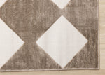 Logan Modern Diamonds Area Rug - 8' X 11' - Brown/Cream