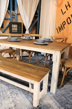 Borsgade Bench - White/Natural