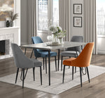 Eugenie Velvet Dining Chair - Orange - Set of Two