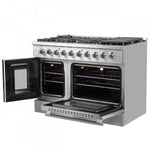 Forno Galiano 48" Stainless Steel Freestanding Double Oven Gas Range (6.58 Cu. Ft.) - FFSGS6444-48