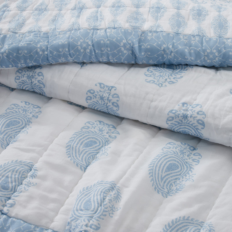 Rosalie Queen Quilt - Blue