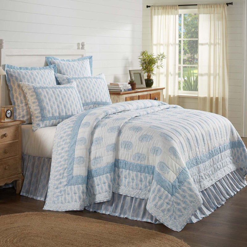 Rosalie Queen Quilt - Blue