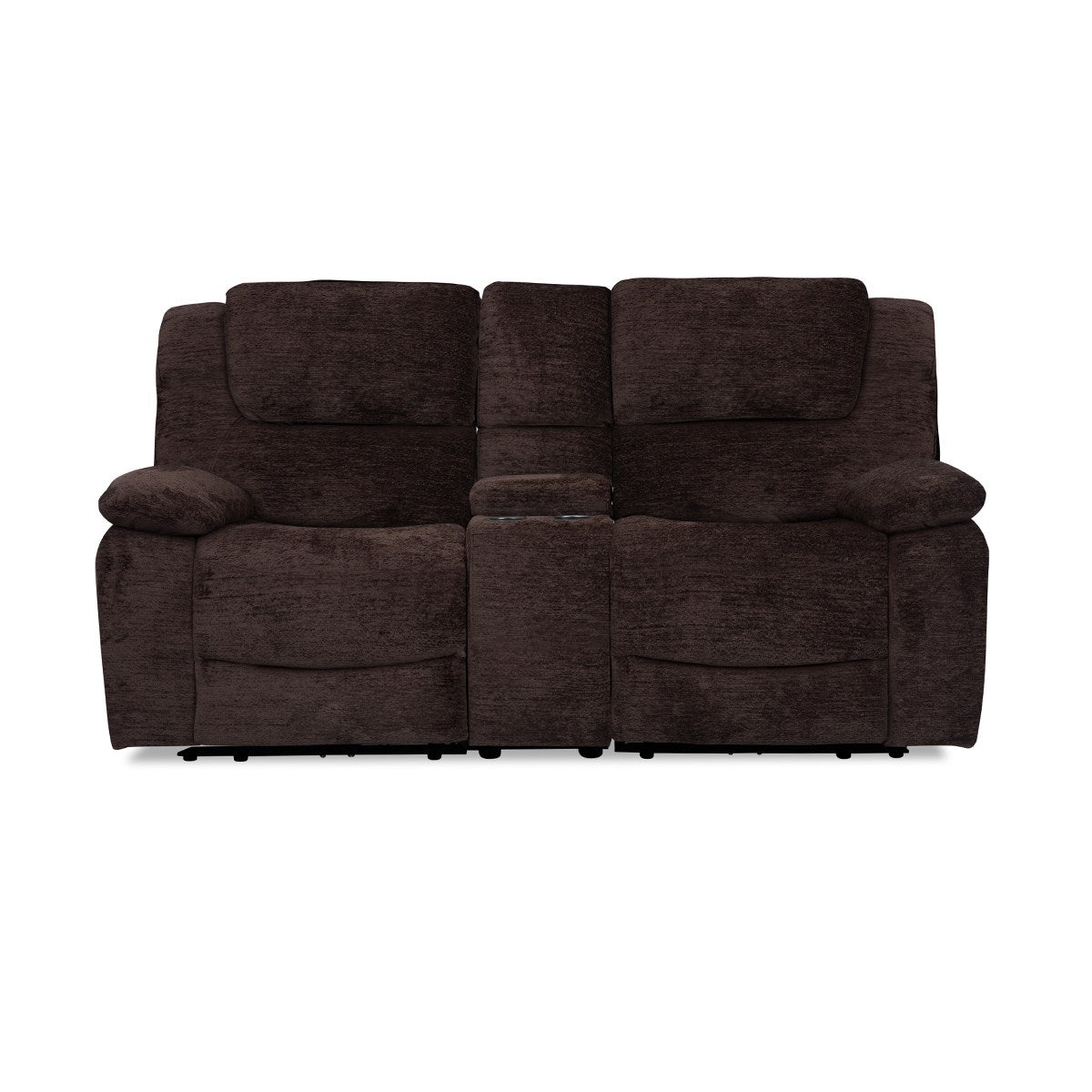 Maxwell Power Reclining Loveseat with Console - Brown