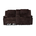 Maxwell Power Reclining Loveseat with Console - Brown