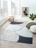 Jaipur 5' X 8' Washable Area Rug - Black and Ivory