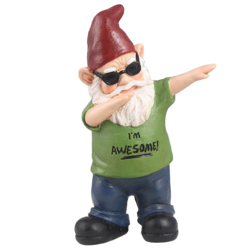 Notty Gnome - III Statue - Green/ Blue