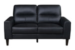 Verissimo Leather Loveseat - Black