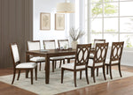 Spice 9-Piece Extendable Dining Set - Dark Cherry, Beige