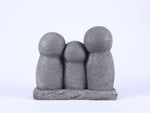 Lucky Jizo Family Indoor/Outdoor Statue - Grey