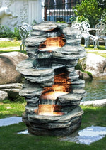 Calming Stone Waterall Fountain With Halogen Light
