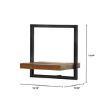 Bayan Metal Frame Wall Box II - Teak