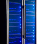 Forno Vernazza 40" 25 Cu.Ft. Stainless Steel 166 Bottle Dual Zone Wine Cellar - FWCDR6642-40S