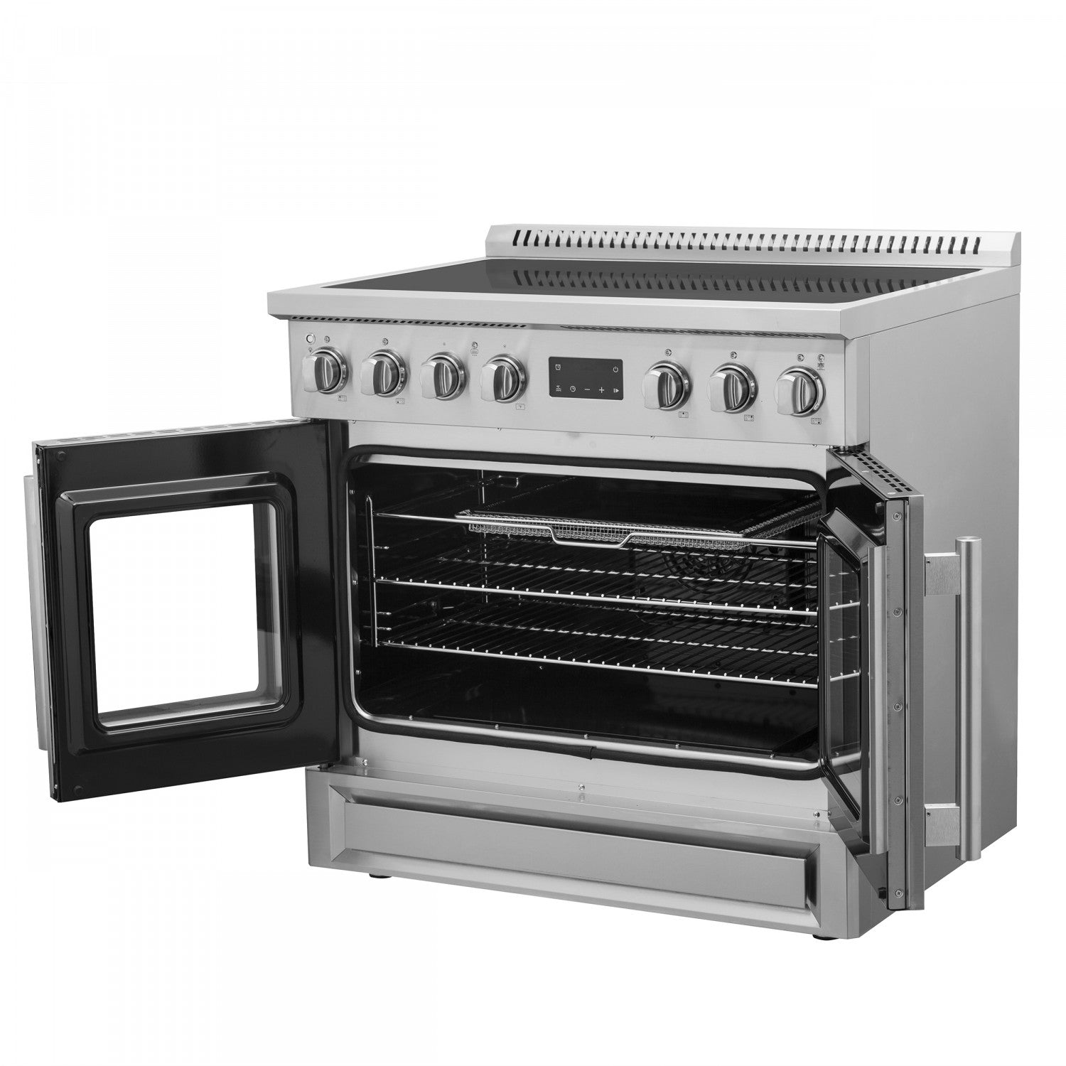 Forno Torino Stainless Steel 36" True Convection Induction Range with Air Fry and Air Sous Vide (5.36 Cu. Ft.) - FFSIN0950-36