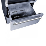 Forno Capraia 30" Stainless Steel 144 Bottle Dual Zone Wine Cooler with Two Beverage Drawers - FWCDR6661-30S