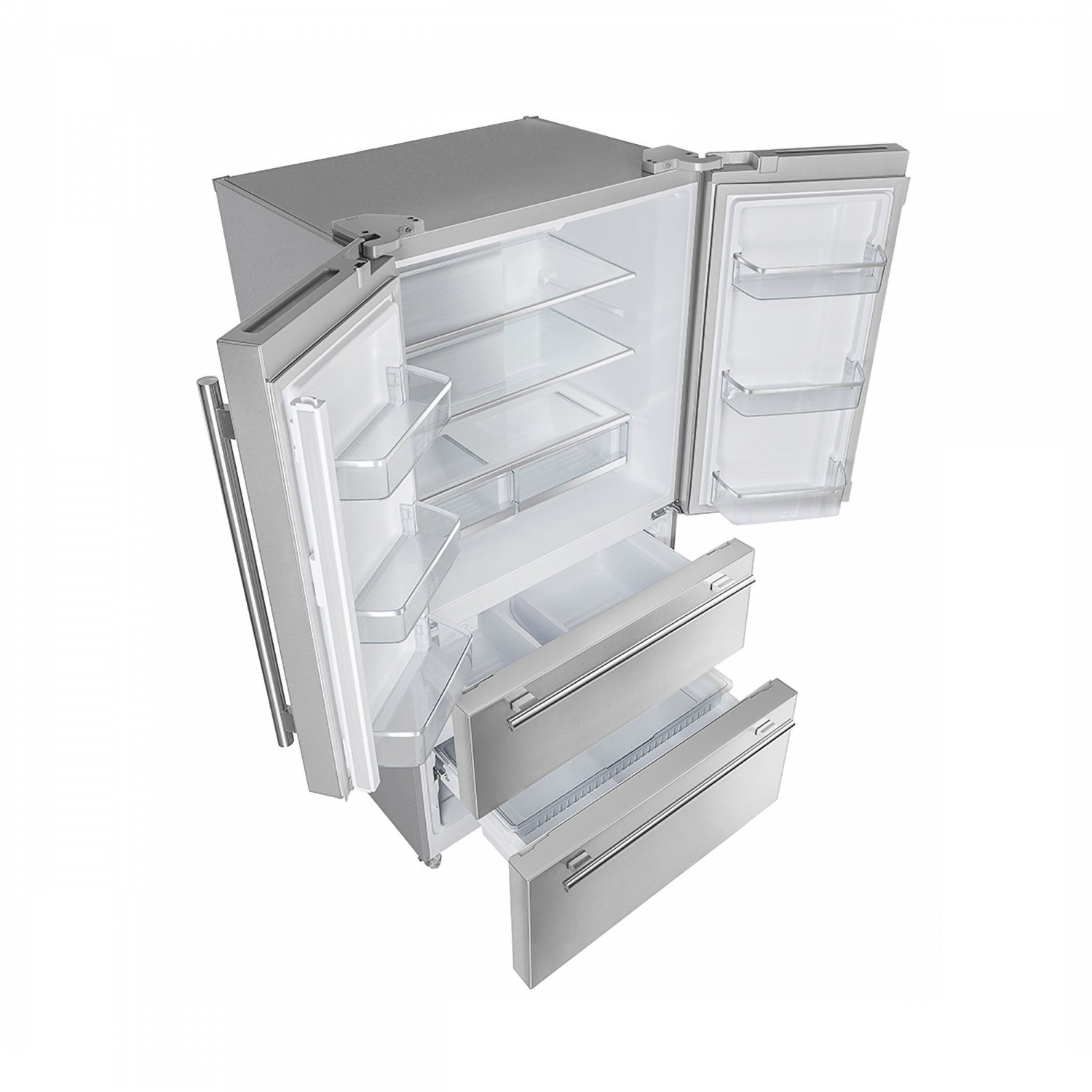 Forno Premium Stainless Steel Kitchen Package with 36" Dual Fuel Range, French Door Refrigerator and Dishwasher - FBDL-004-02CAUS