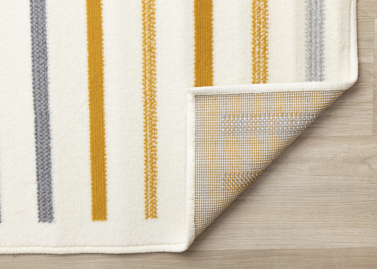 Functional Modern Curves Area Rug - 8' X 11' - Cream/Yellow