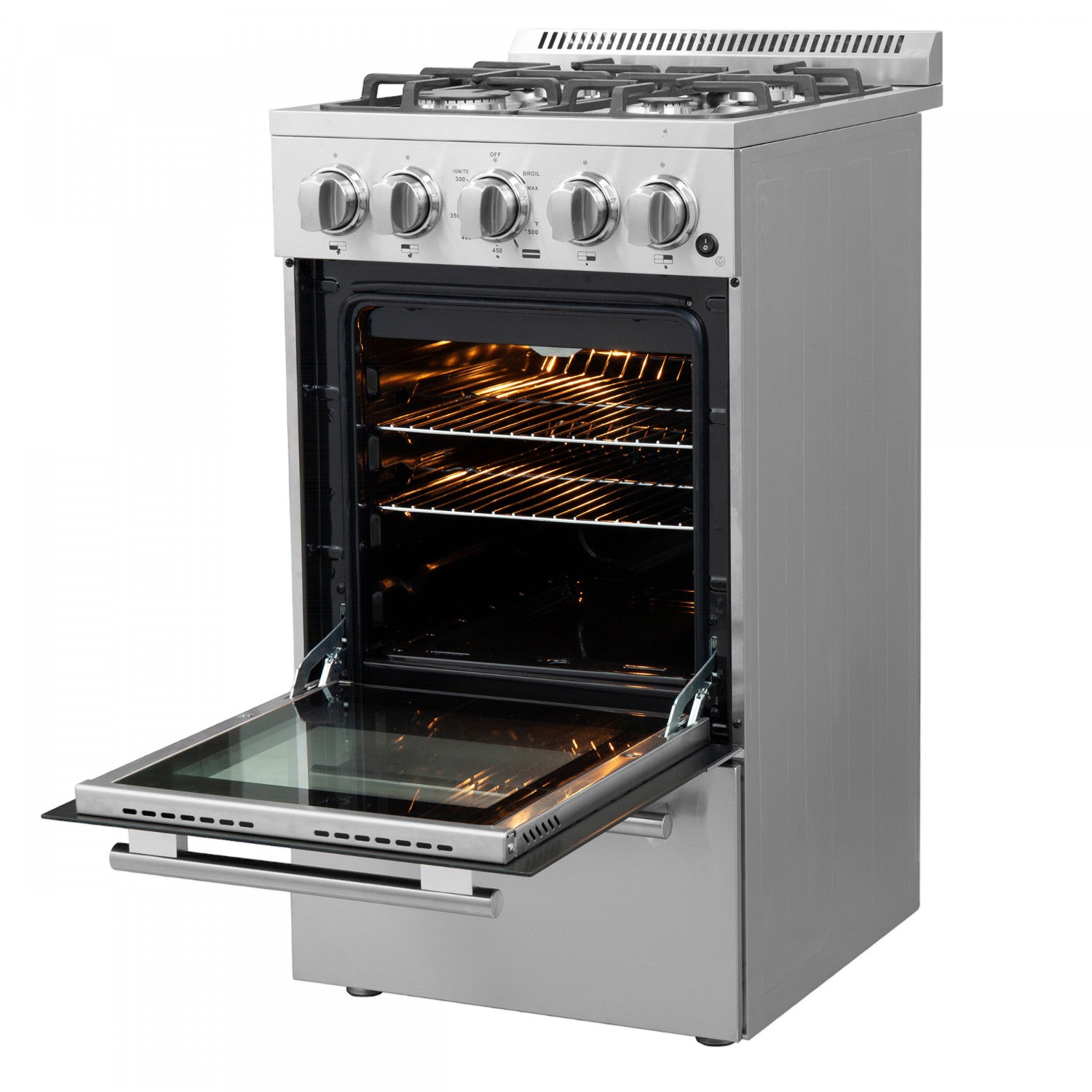 Forno Lamazze 20" Stainless Steel Freestanding Gas Range (2.05 Cu. Ft.) - FFSGS6265-20