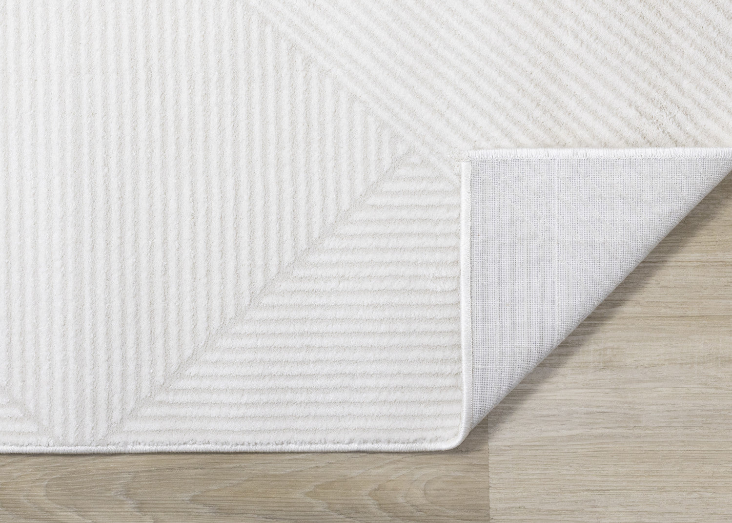 Hillary Neutral Diamonds Area Rug - 5' X 8' - Cream