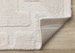 Luxury Plush Textured Shapes Area Rug - 5' X 8' - Cream