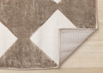 Logan Modern Diamonds Area Rug - 5' X 8' - Brown/Cream