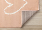 Kids Playing Board Area Rug - 4' X 6' - Pink/Cream