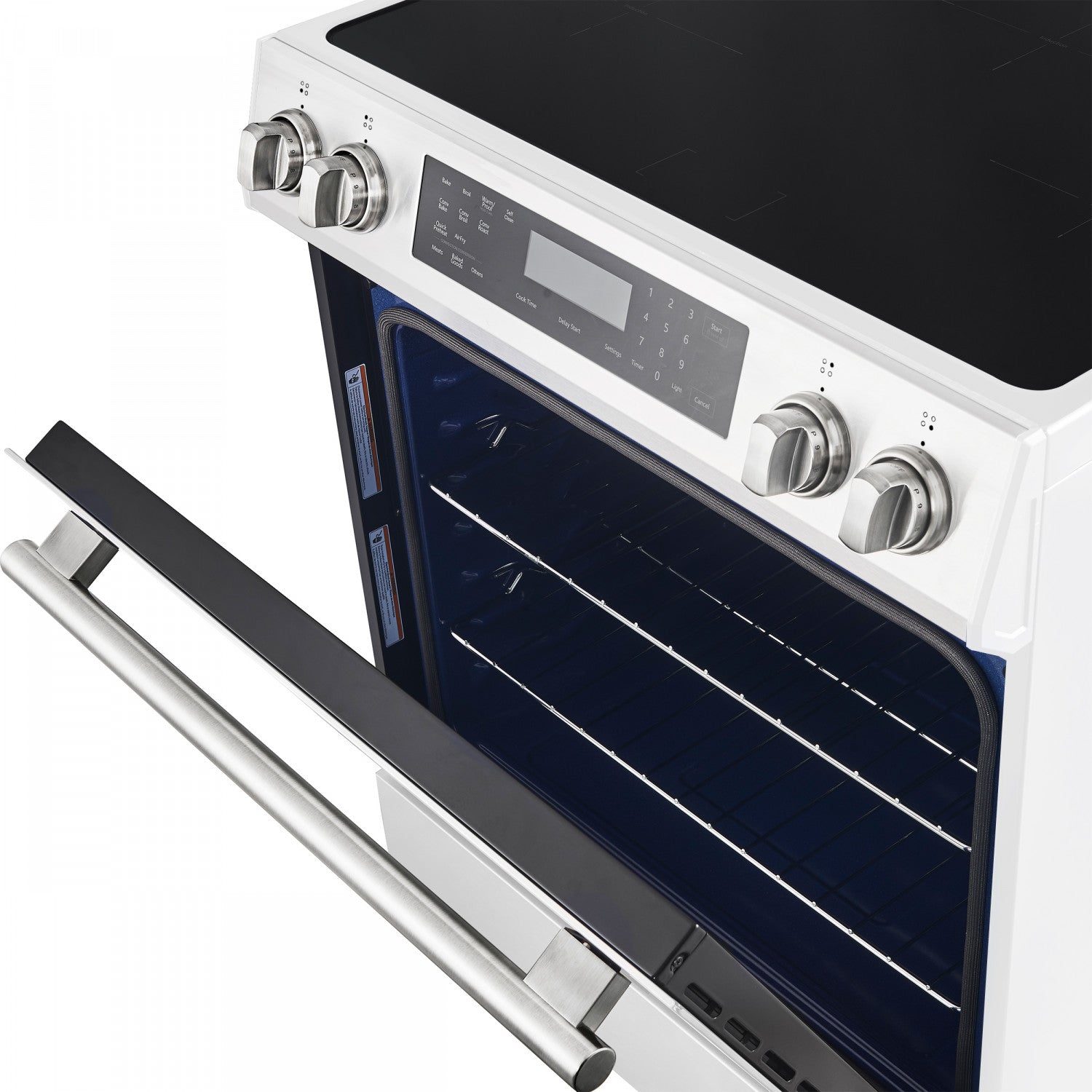 Forno Donatello White Slide-in Induction Range with True Convection (5.0 Cu. Ft.) - FFSIN0905-30WHT