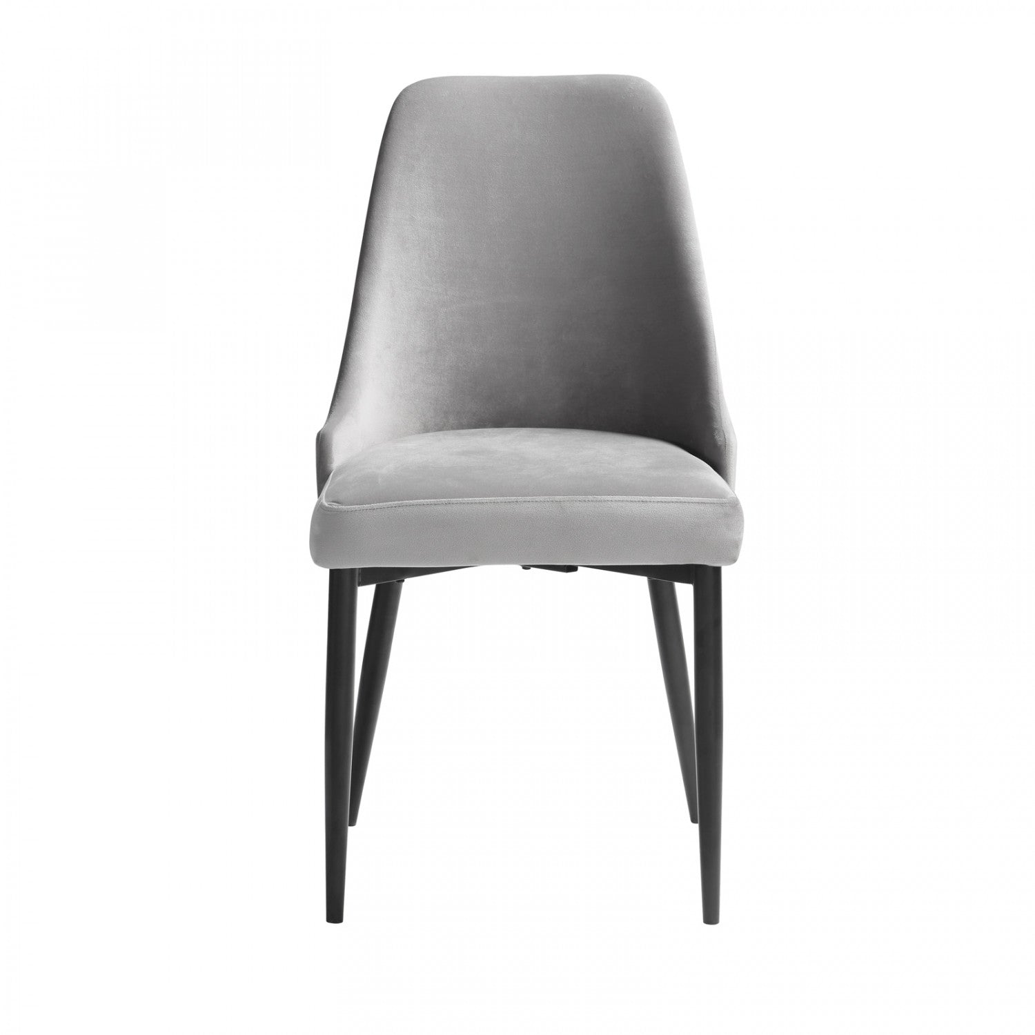 Eugenie Velvet Dining Chair - Grey - Set of Two