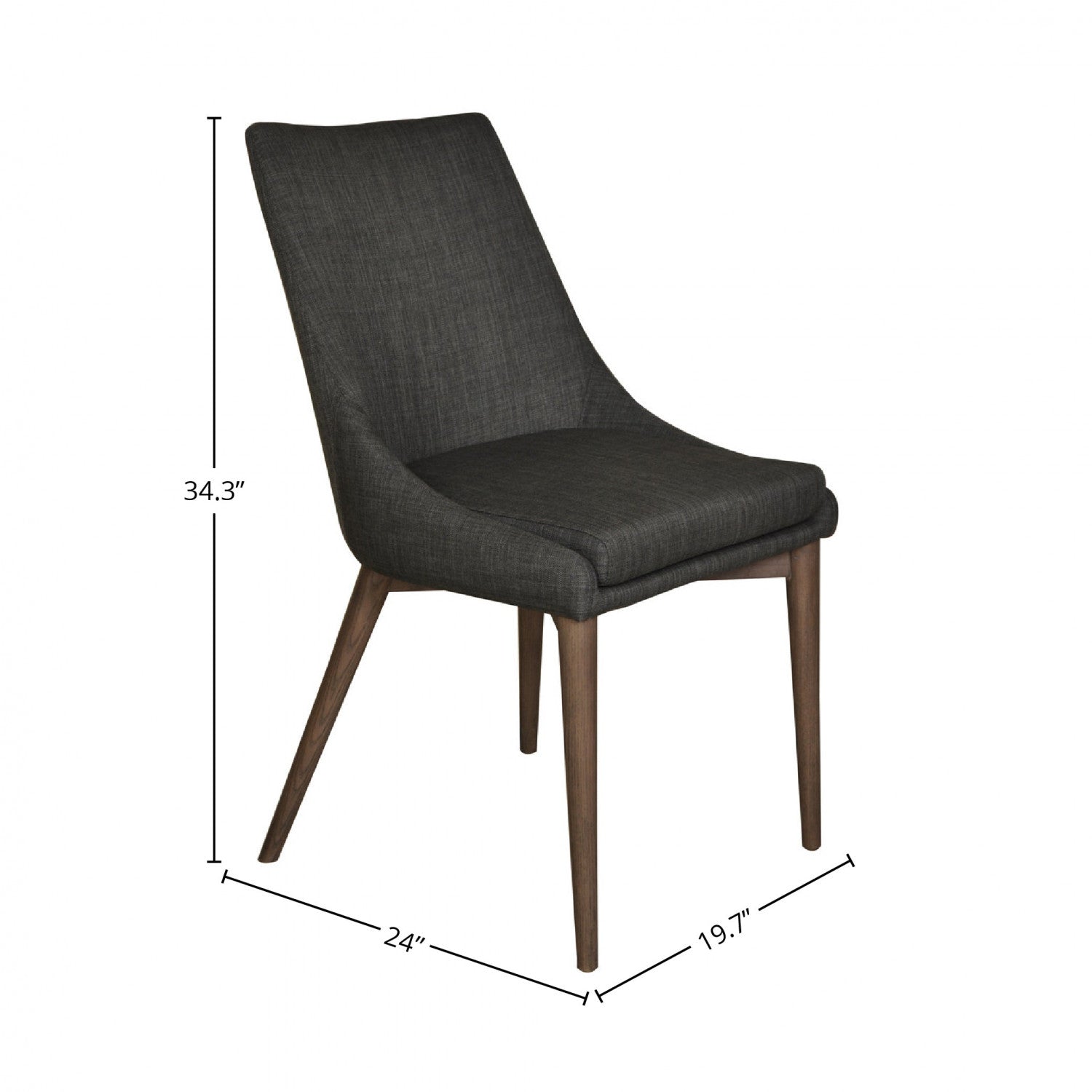 Vellaro Side Chair - Dark Grey - Set of Two