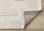 Luxury Plush Textured Shapes Area Rug - 8' X 11' - Cream