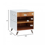 Lorne Night Table - White/Natural