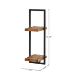 Bayan Metal Frame Wall Box IV - Teak