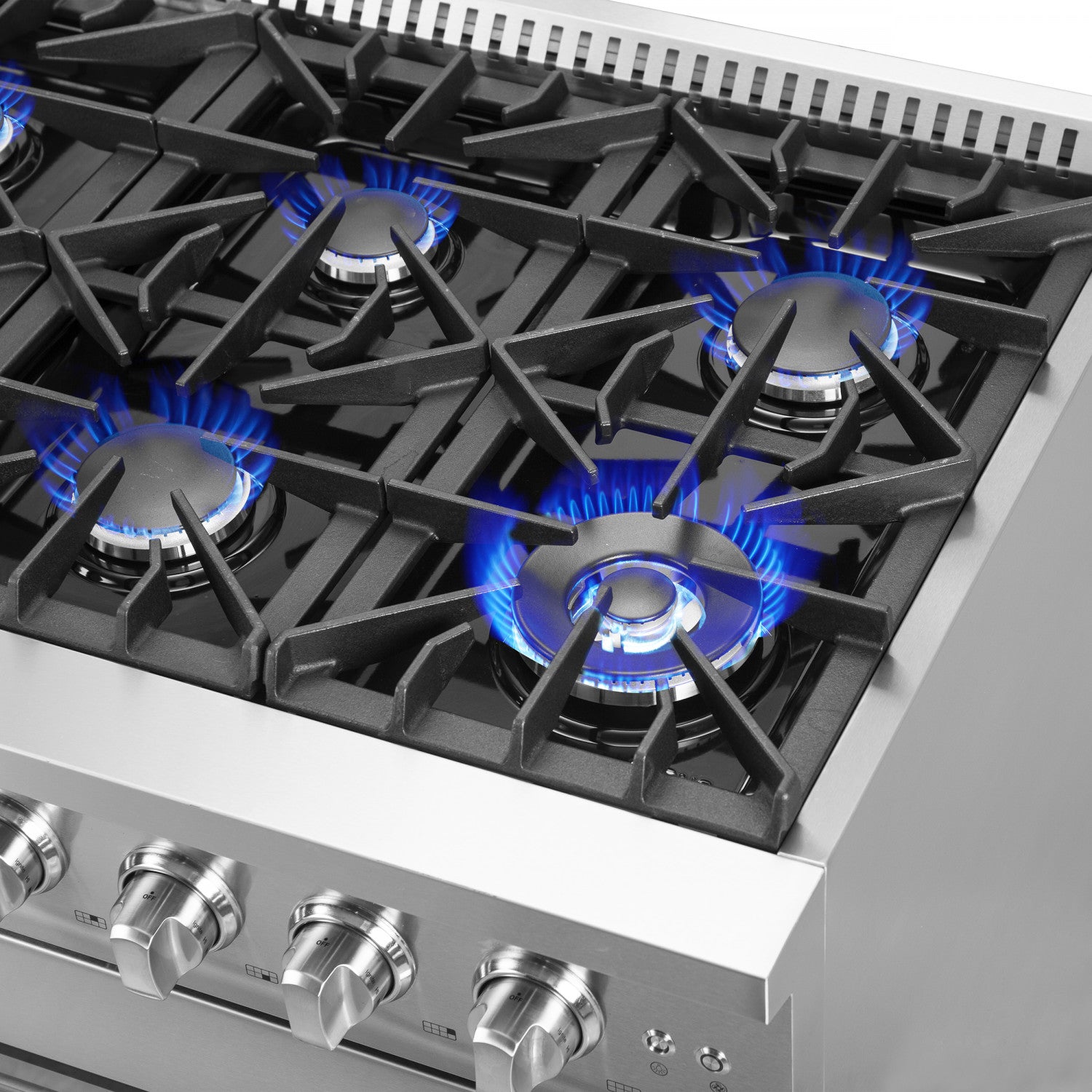 Forno Galiano 48" Stainless Steel Freestanding Double Oven Gas Range (6.58 Cu. Ft.) - FFSGS6444-48