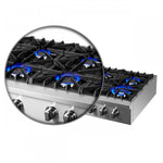 Forno Cossato Stainless Steel 48" Pro-style Gas Cooktop - FCTGS5737-48