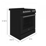 Forno Leonardo Black Slide-in Electric Range (5.0 Cu. Ft.) - FFSEL6022-30BLK