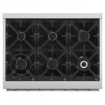 Forno Massimo 36" Stainless Steel Freestanding Gas Range with Air Fry (5.36 Cu. Ft.) - FFSGS6239-36