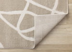 Logan Contemporary Swirls Area Rug - 8' X 11' - Beige/Cream